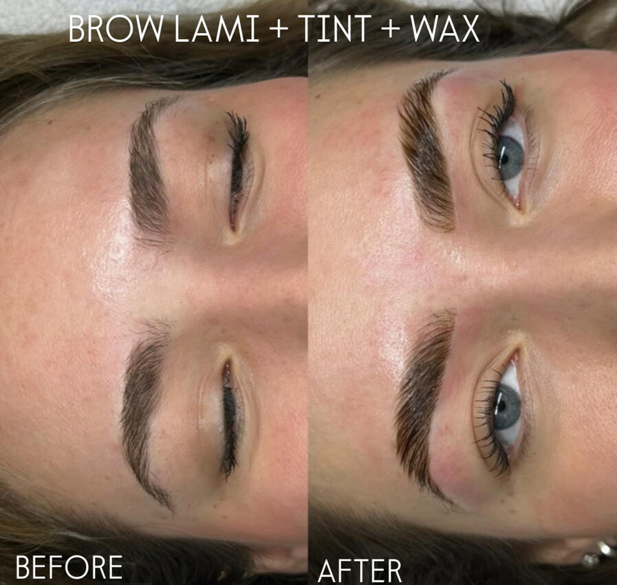 Brow lamination tint and wax Brow lamination tint and wax