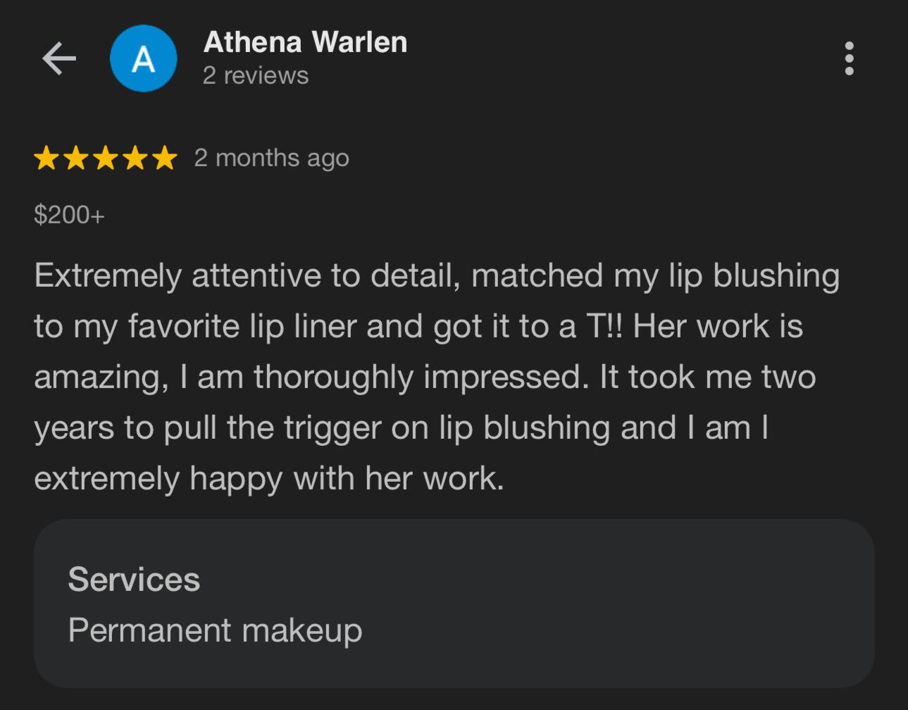 Real client lip blush review