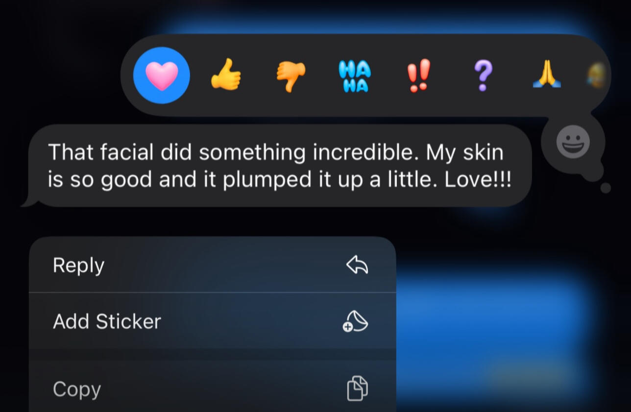 Real client skincare review